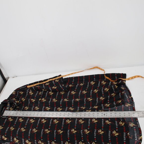 Vintage 90s Looney Tunes Mania Shirt Mens Large U LITTLE DEVIL Silk Taz all over - Picture 6 of 12